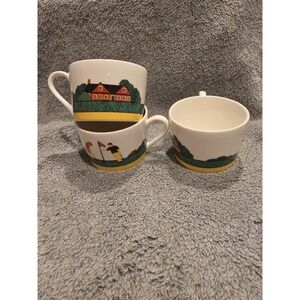 Set‎ Of 3 Christopher Stuart Optima Fairway HK204 Golf Course Mugs Coffee Tea
